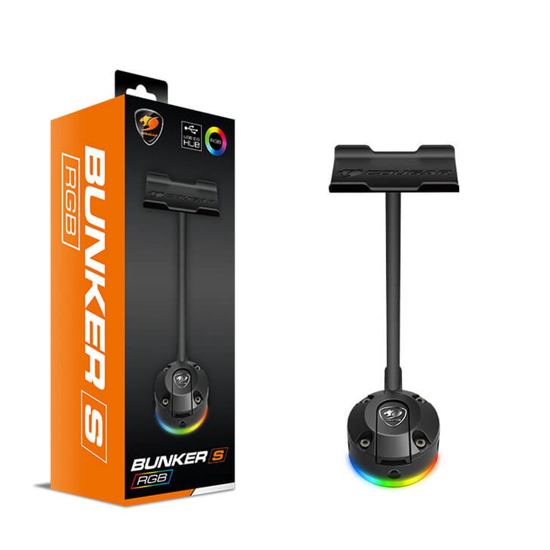 Support pour Casque Gaming RGB avec Hub 2 Ports USB
