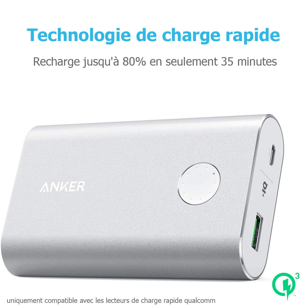 Chez Anker, une batterie externe compatible avec la recharge rapide du  MacBook Pro